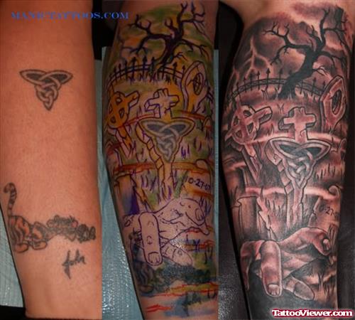 Tribal Graveyard Tattoo