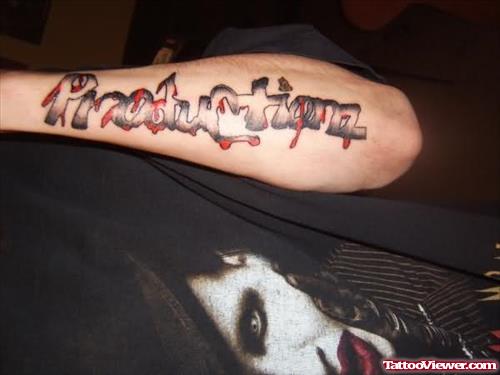 Letters Tattoos On Arm