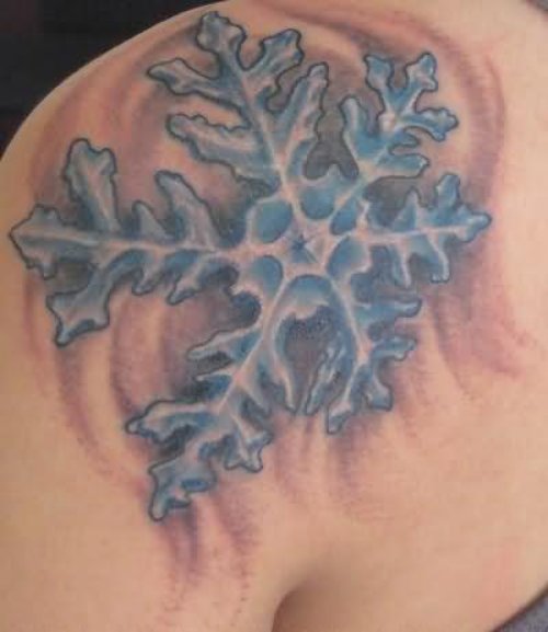 Snowflake Graveyard Tattoo On Back