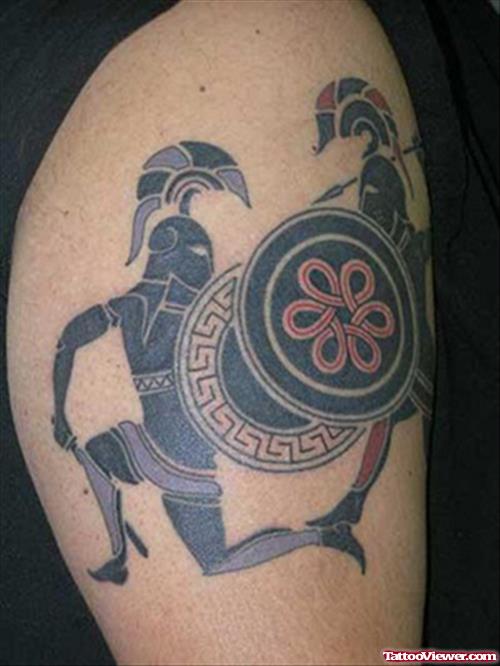 Black Ink Greek Tattoos