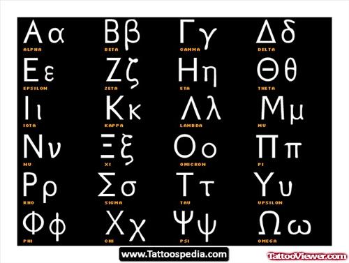 Greek Words Tattoos Designs