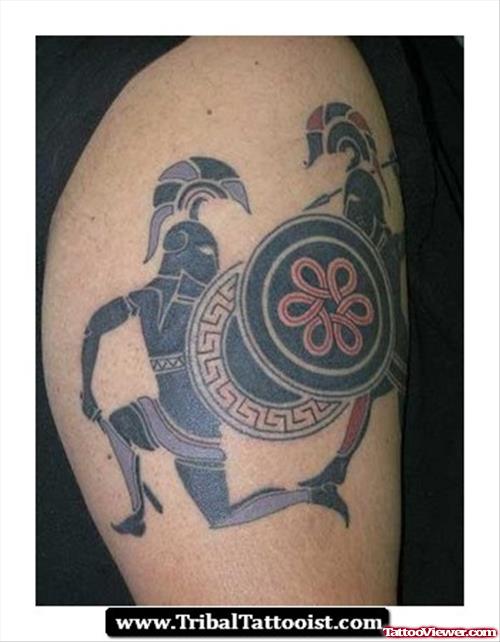 Tribal Greek Warriors Tattoos