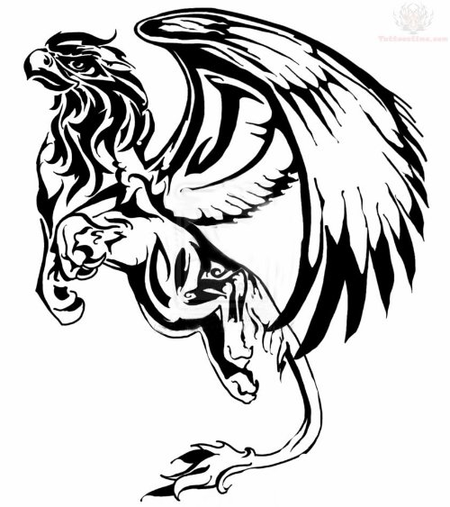 Griffin Tattoo Design For Young