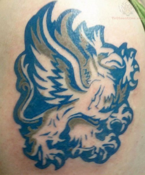 Colorful Griffin Tattoo
