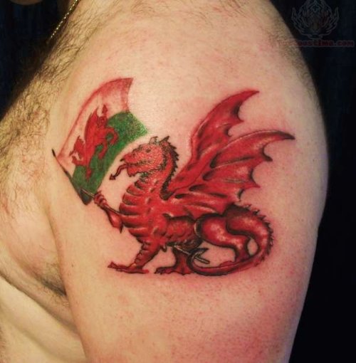Welsh Dragon Griffin Tattoo
