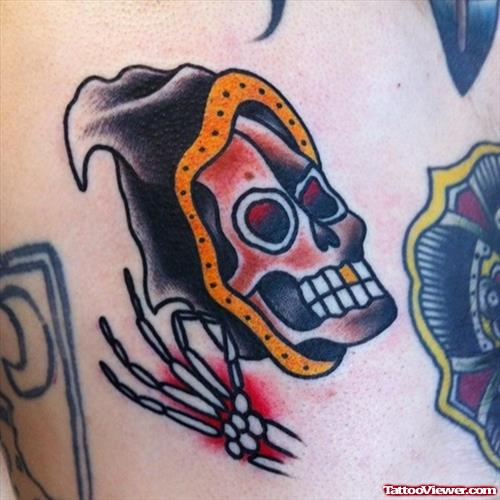 Grim Reaper Head Tattoo