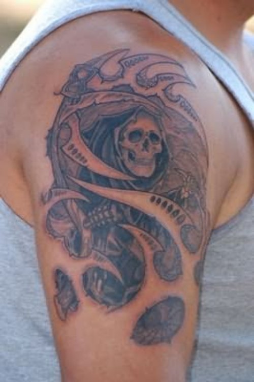 Grim Reaper Tattoos For Shoulder