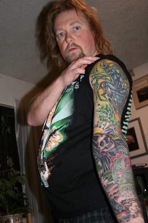Grim Reaper Full Arm Tattoo