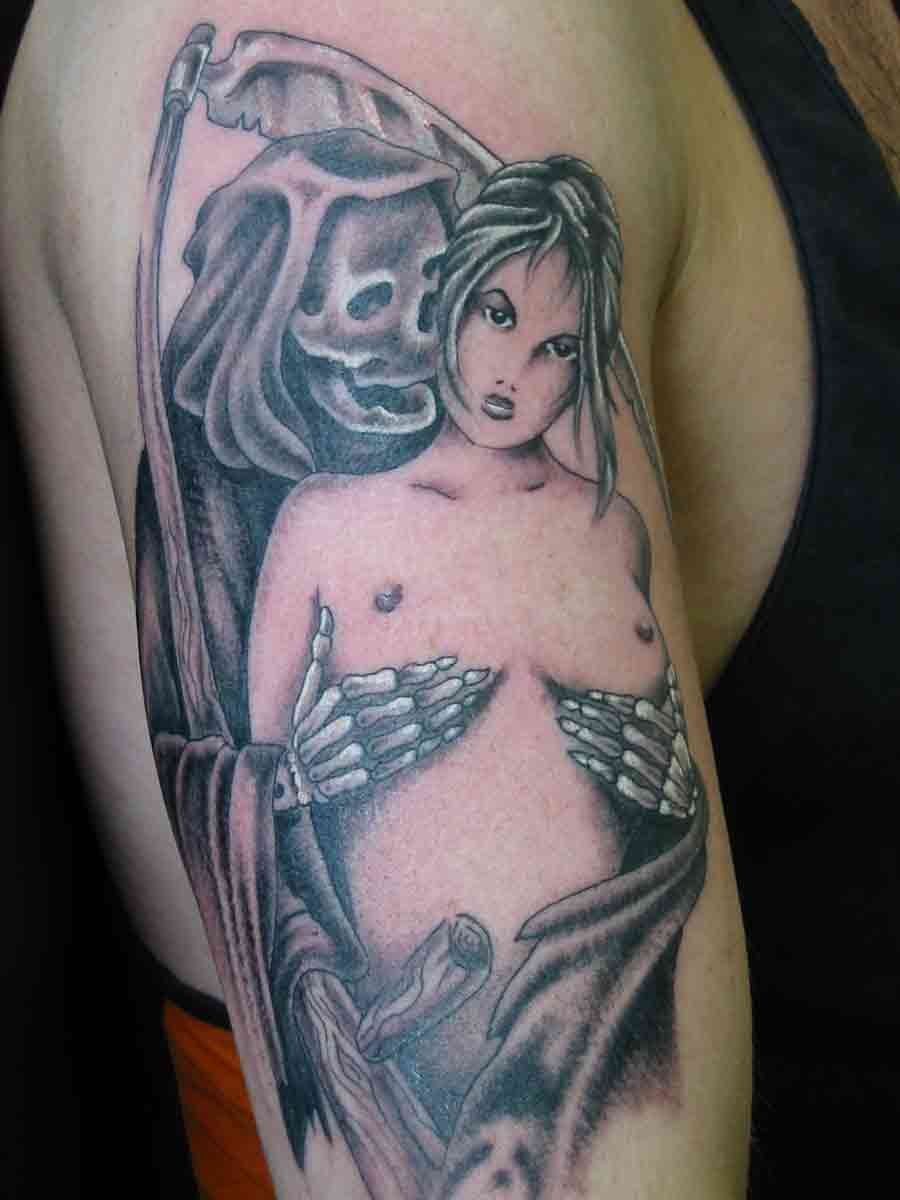 Grim Reaper Romantic Tattoo