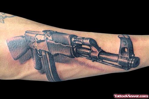 3D Gun Tattoo
