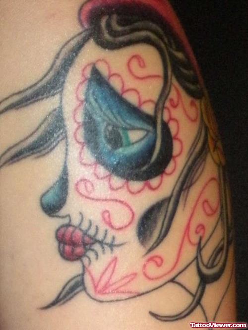 Day Of The Dead Gypsy Head Tattoo
