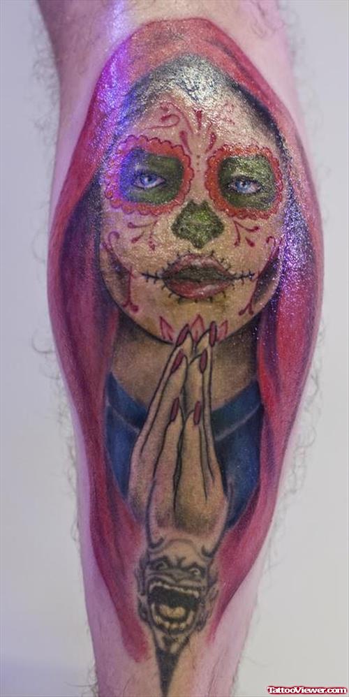 Zombie Gypsy Coloured Tattoo