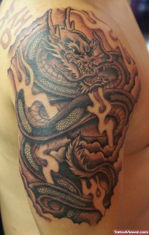 Dragon Gypsy Tattoo On Shoulder