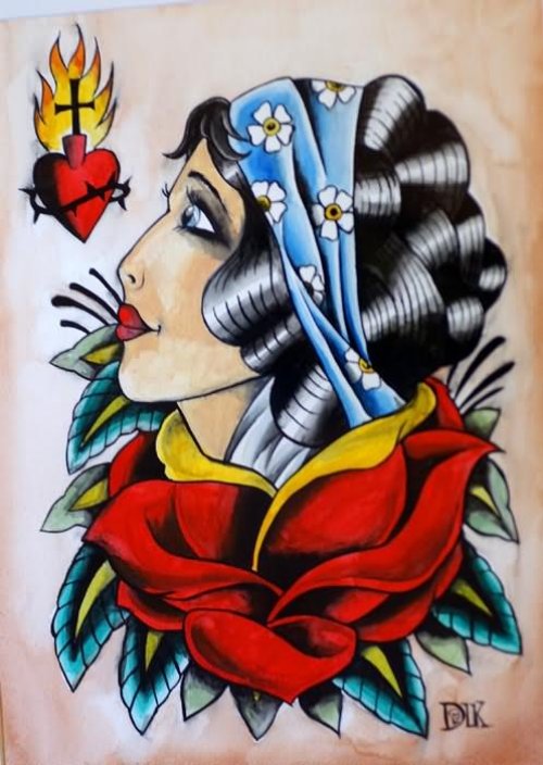 Red Rose Gypsy Tattoo