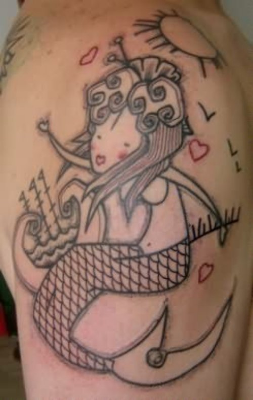 Gypsy Noon Tattoo On Shoulder