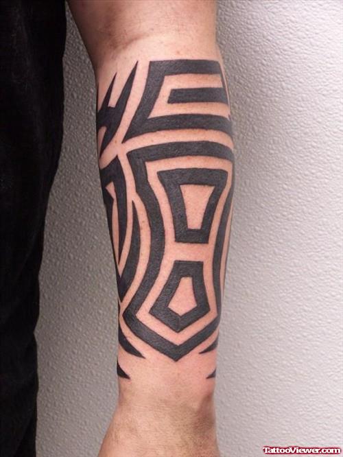 Unique Black Tribal Half Sleeve Tattoo For Men