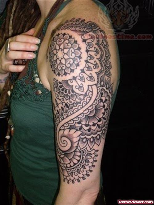 Henna Half Sleeve Tattoo