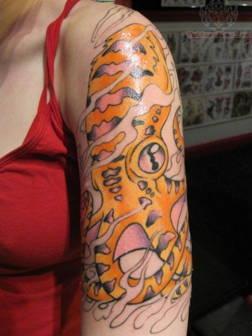 Octopus Half Sleeve Tattoo for Women