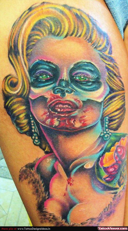 Marlyn Monroe Halloween Tattoo