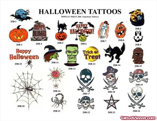 Good Halloween Tattoos Designs