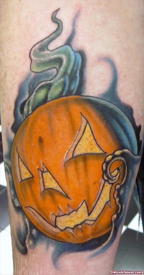 Best Pumpkin Halloween Tattoo