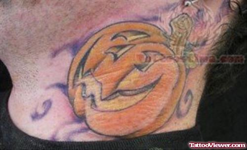 Halloween Neck Tattoo For Boys