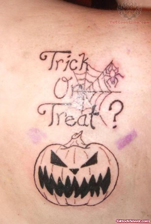 Trick Or Treat - Halloween Tattoo
