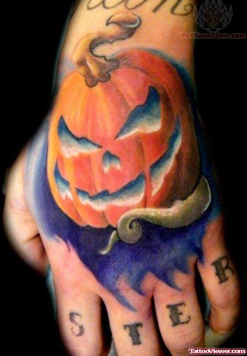 Pumpkin Lantern - Halloween Tattoo
