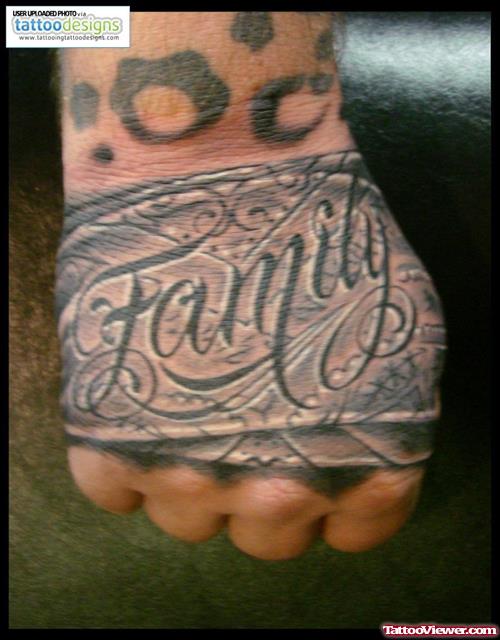 Bandana Family Hand Tattoo