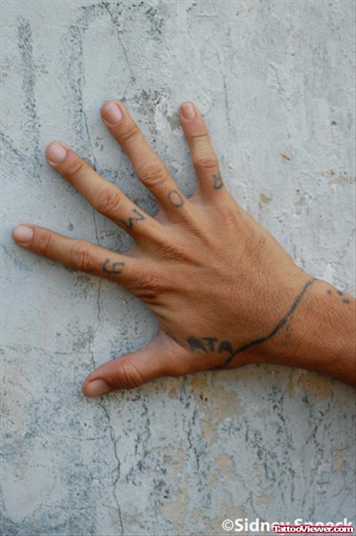 Name Hand Tattoo