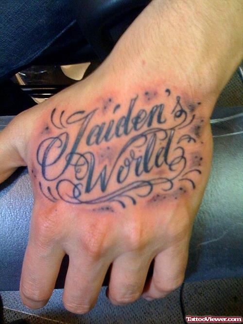 Jaiden World Left Hand Tattoo