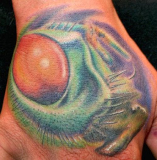Amazing Color Ink Hand Tattoo