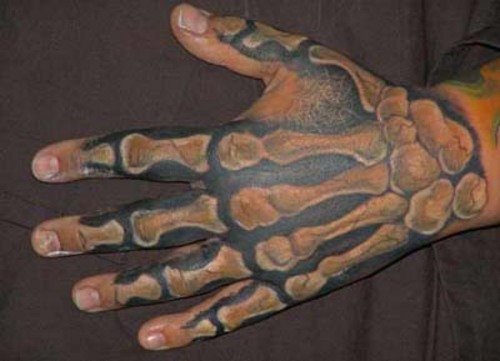 Skeleton Hand Tattoo For Men