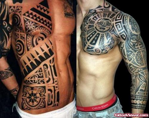 Hawaiian Tattoos On Man Body