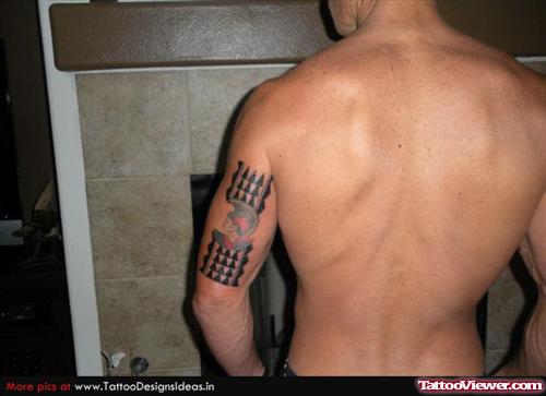 Hawaiian Tattoo On Man Left Half SLeeve