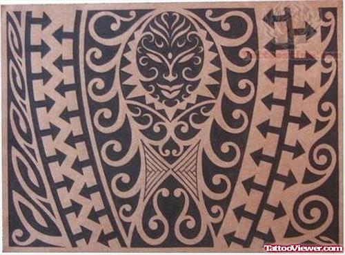 Hawaiian And Polynesian Tribal Tattoo