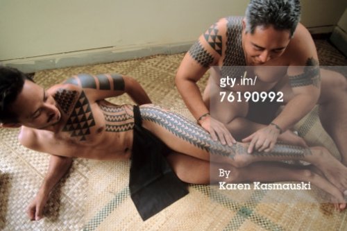 Hawaiian Tattoo On Side Body