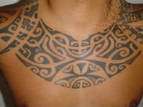 Chest Hawaiian Tattoo
