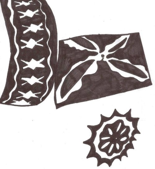 Black Ink Hawaiian Tattoos Designs