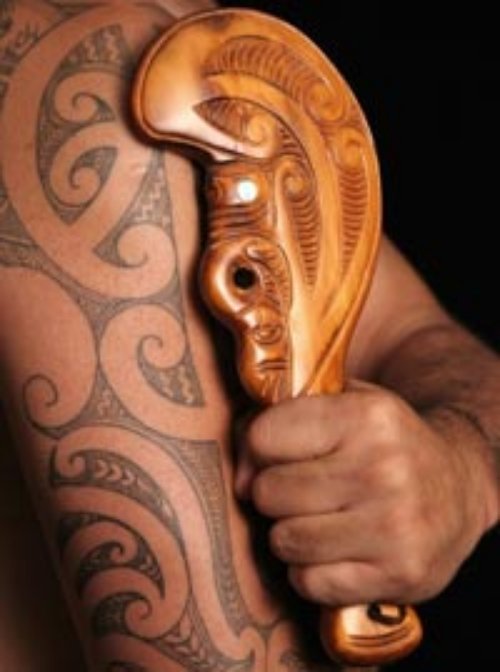Attractive Hawaiian Tattoo On Sleeve