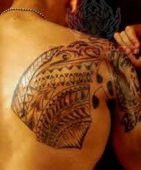 Traditional Back Shoulder Tattoo