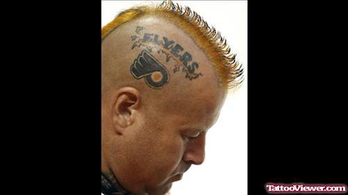 Flyers Head Tattoo For Men