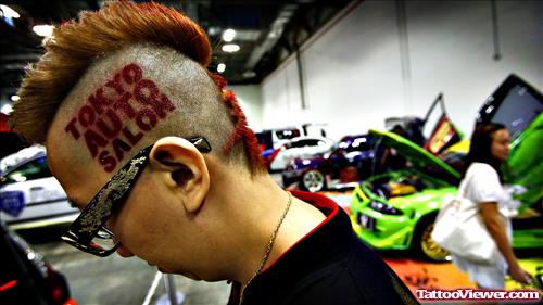 Tokyo Auto Salon Head Tattoo