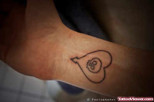 Heart Tattoo On Wrist