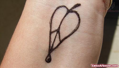 Peace Heart Tattoo On Wrist
