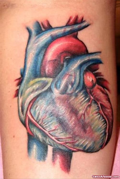 Cute Colored Heart Tattoo