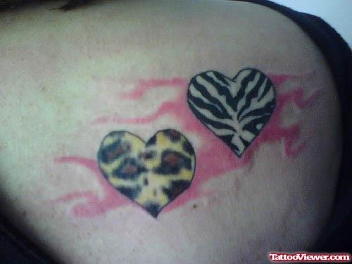 Leopard Prints Heart Tattoos
