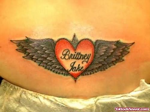 Heart With Wings Tattoo