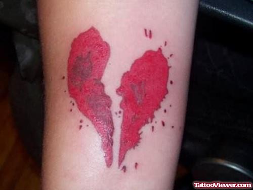 Divided Heart Tattoo