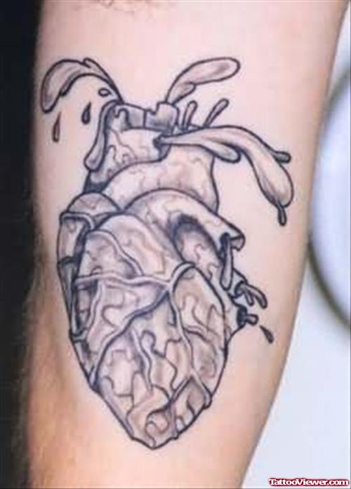 Cute Heart Tattoo On Arm